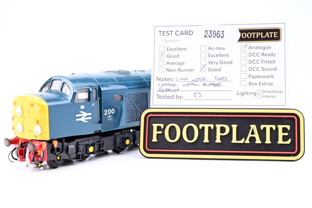 Lima OO Gauge BR Blue Class 40 No.200 - Repaint, Gloss Finish, Renumbered, Aftermarket Box