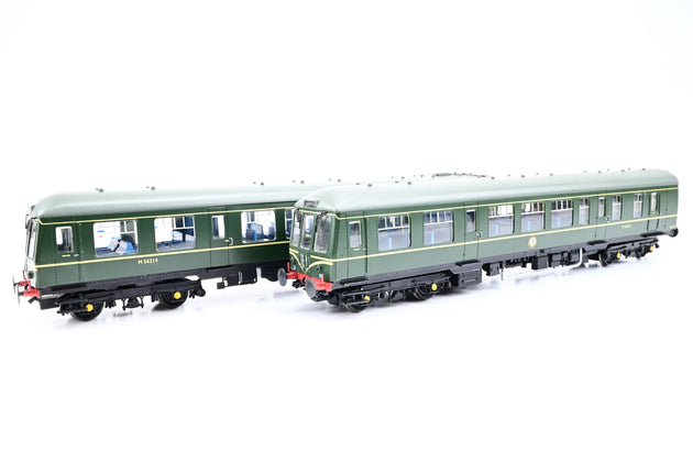 Bachmann OO Gauge 32-900 BR Green w/ Speed Whiskers Class 108 2-Car DMU No.M50628 & M56214 - Aftermarket Box