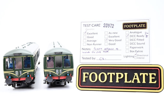 Bachmann OO Gauge 32-900 BR Green w/ Speed Whiskers Class 108 2-Car DMU No.M50628 & M56214 - Aftermarket Box