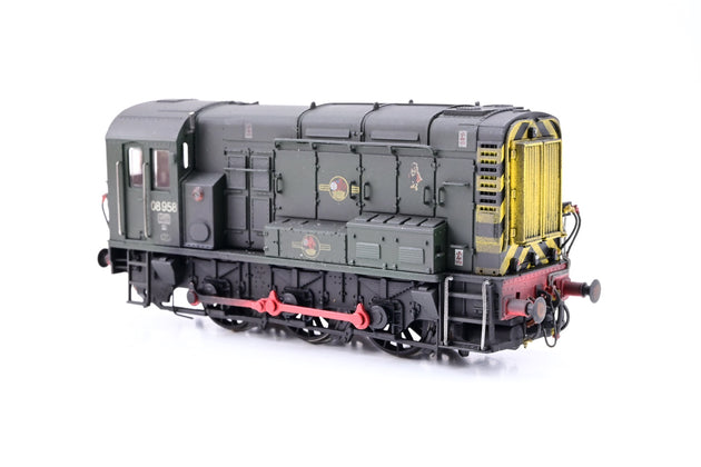 Bachmann OO Gauge BR Green Late Crest Class 08 Diesel Shunter No.08958 - Renumbered, Weathered, Aftermarket Box