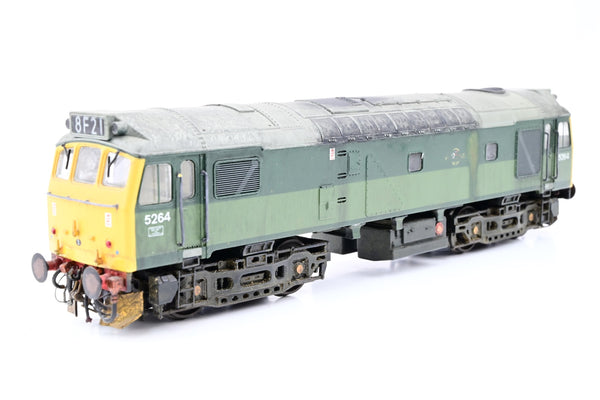 Bachmann OO Gauge BR Two-Tone Green Class 25 No.5264 - Renumbered, Weathered, Aftermarket Box