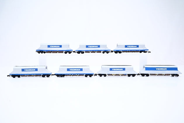 Kit Built N Gauge Rake of 7 Yeomans IIA Bogie Hopper Wagons - Unboxed