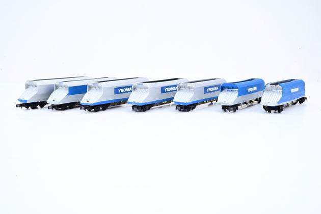 Kit Built N Gauge Rake of 7 Yeomans IIA Bogie Hopper Wagons - Unboxed