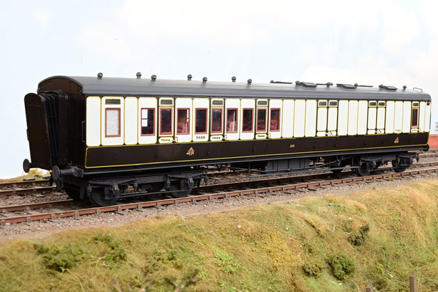 Kit Built O Gauge LNWR Plum & Cream Brake Corridor Third Coach No.7483 - Unboxed