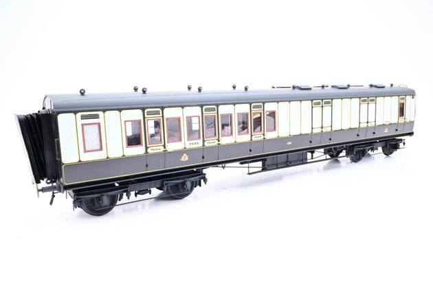 Kit Built O Gauge LNWR Plum & Cream Brake Corridor Third Coach No.7483 - Unboxed