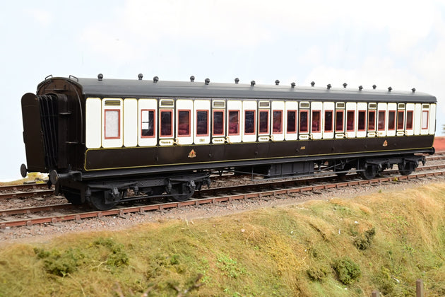 Kit Built O Gauge LNWR Plum & Cream Corridor All Third Coach No.131 - Unboxed