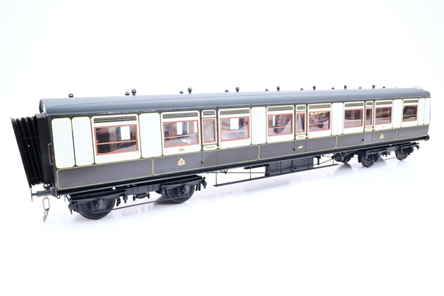 Kit Built O Gauge LNWR Plum & Cream Corridor All Third Coach No.131 - Unboxed
