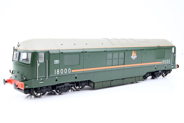 Heljan OO Gauge 1801 BR Green Early Emblem Gas Turbine Prototype No.18000 - Limited Edition, Boxed