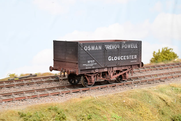 Dapol O Gauge 7F-071-021W 'Osman Trevor Powell' 7-Plank Open Wagon No.57 - Factory Weathered, Boxed