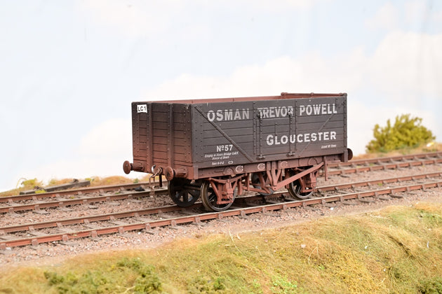 Dapol O Gauge 7F-071-021W 'Osman Trevor Powell' 7-Plank Open Wagon No.57 - Factory Weathered, Boxed