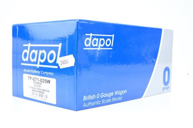 Dapol O Gauge 7F-071-029W 'Ruabon' 7-Plank Open Wagon No.825 - Factory Weathered, Boxed