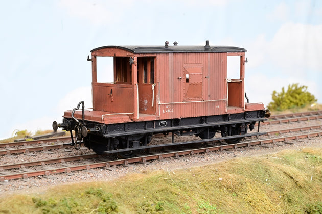 Kit Built O Gauge BR Brown 20T Brake Van No.E48422 - Weathered, Unboxed