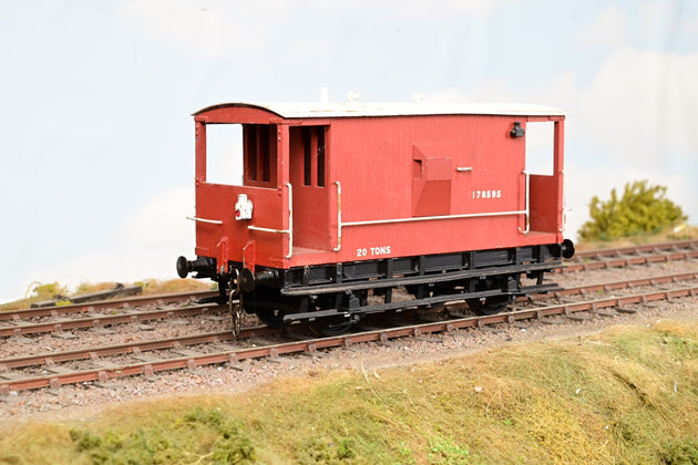 Kit Built O Gauge BR Bauxite 20T Brake Van No.178595 - Unboxed