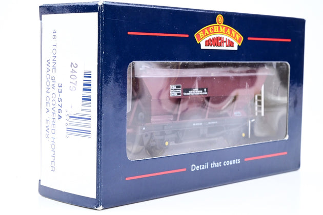 Bachmann OO Gauge 33-576A EWS Maroon 46T CEA glw Covered Hopper Wagon No.361024 - Boxed