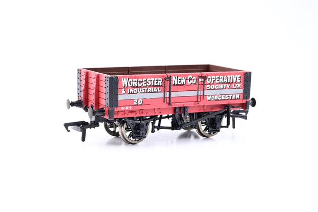 Bachmann OO Gauge 37-052 'Worcester New Co-operative & Industrial Society' 5-Plank Open Wagon w/ Wooden Floor No.20 - Boxed