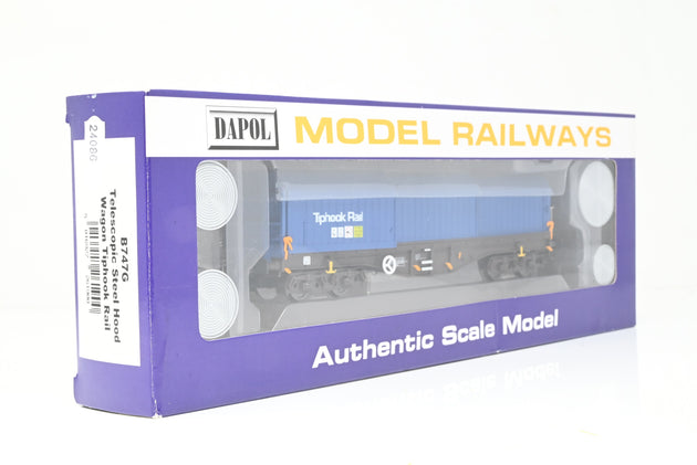 Dapol OO Gauge B747G 'Tiphook Rail' Telescopic Steel Hood Wagon No.33700899042-0 - Boxed