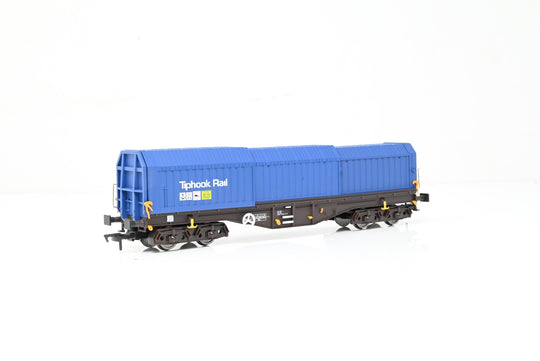 Dapol OO Gauge B747E 'Tiphook Rail' Telescopic Steel Hood Wagon No.33700899024-0 - Boxed