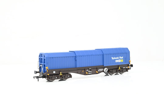 Dapol OO Gauge B747E 'Tiphook Rail' Telescopic Steel Hood Wagon No.33700899024-0 - Boxed