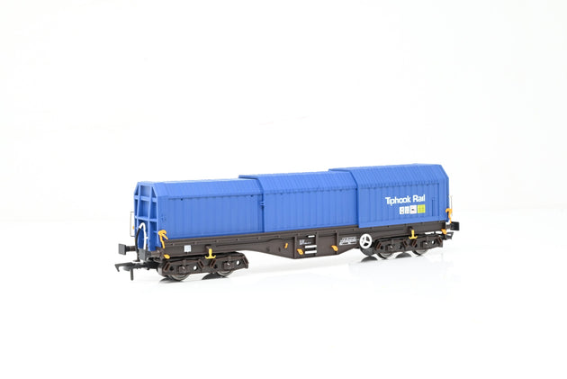 Dapol OO Gauge B747E 'Tiphook Rail' Telescopic Steel Hood Wagon No.33700899024-0 - Boxed
