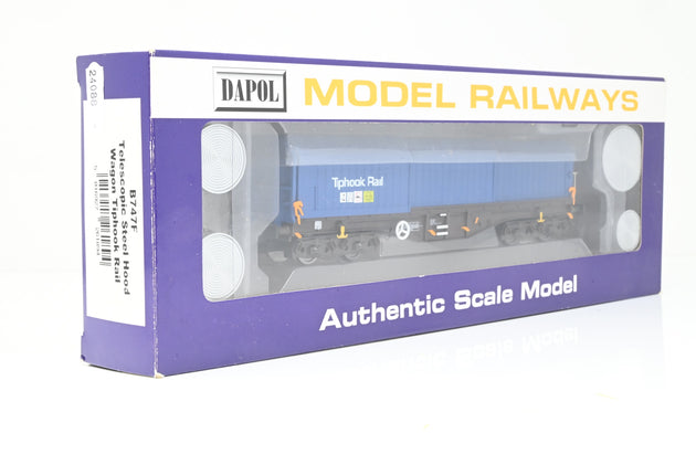 Dapol OO Gauge B747F 'Tiphook Rail' Telescopic Steel Hood Wagon No.33700899077-0 - Boxed