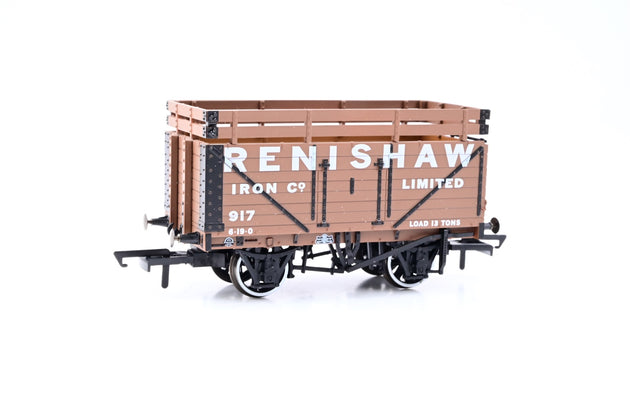 Oxford Rail OO Gauge OR76CK7004 'Renishaw Iron Co. Limited' 7-Plank Open Wagon w/ Coke Rails No.917 - Boxed