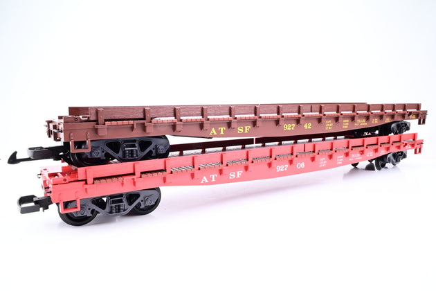LGB G Gauge 40540 Santa Fe Flatcar 50ft 2 Pcs - Boxed