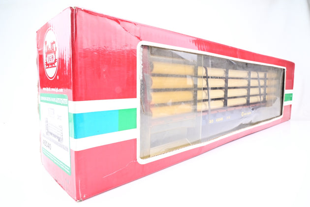 LGB G Gauge 45540 Chesapeake Ohio Bulkhead Flatcar Pipe Load No.45540 - Boxed
