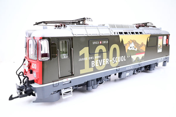 LGB G Gauge 28438 RhB Bever–Scuol 100 Class Ge 4/4 II Electric Locomotive - DCC Sound, Boxed