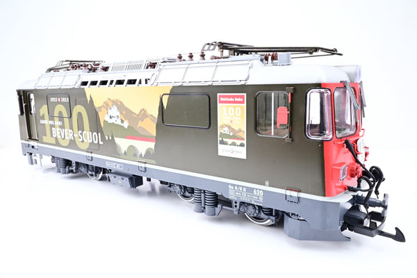 LGB G Gauge 28438 RhB Bever–Scuol 100 Class Ge 4/4 II Electric Locomotive - DCC Sound, Boxed