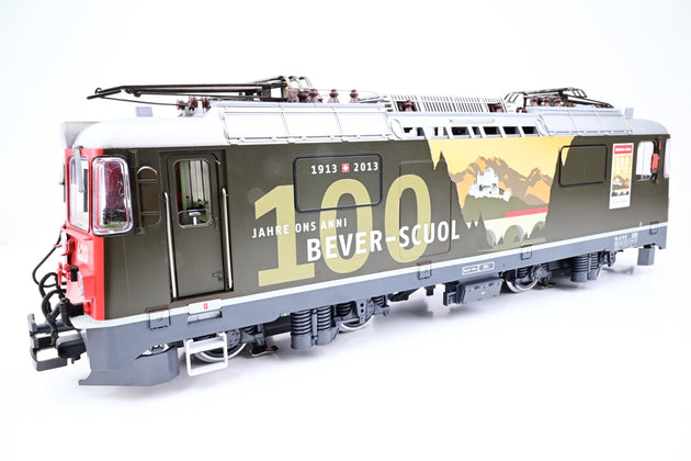 LGB G Gauge 28438 RhB Bever–Scuol 100 Class Ge 4/4 II Electric Locomotive - DCC Sound, Boxed