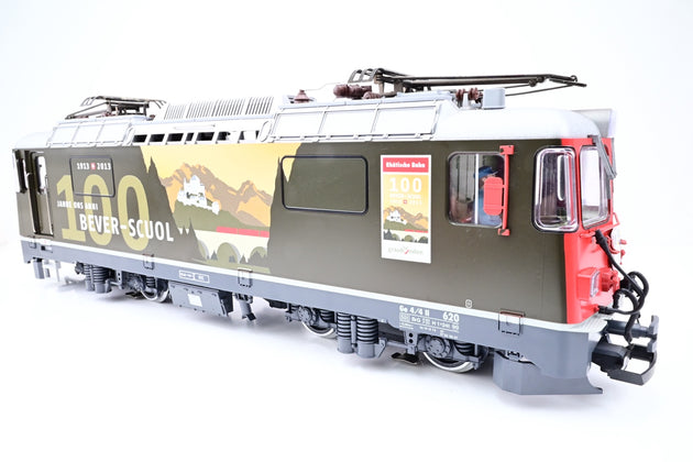 LGB G Gauge 28438 RhB Bever–Scuol 100 Class Ge 4/4 II Electric Locomotive - DCC Sound, Boxed