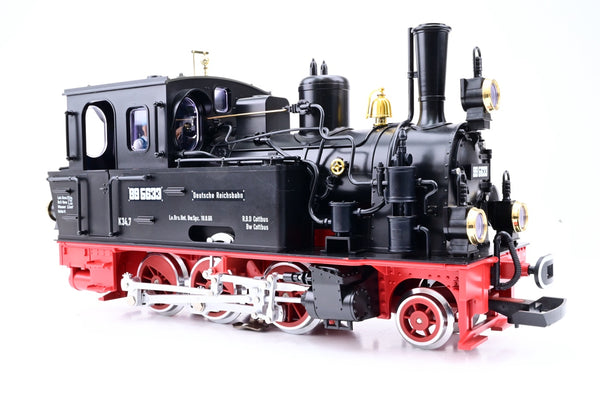 LGB G Gauge 78741 Starter Set w/ DR 2-6-0 Steam Locomotive No.995633 + 2 Passenger Coaches - Boxed