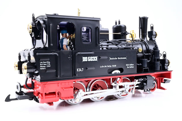 LGB G Gauge 78741 Starter Set w/ DR 2-6-0 Steam Locomotive No.995633 + 2 Passenger Coaches - Boxed