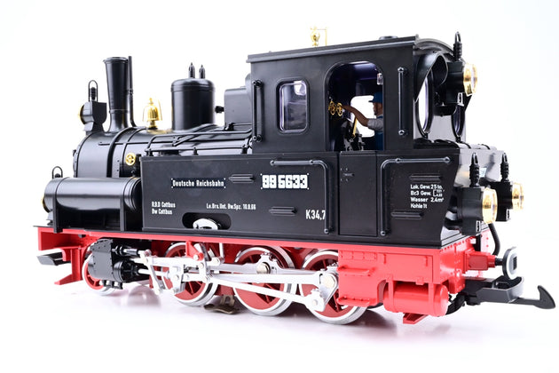 LGB G Gauge 78741 Starter Set w/ DR 2-6-0 Steam Locomotive No.995633 + 2 Passenger Coaches - Boxed