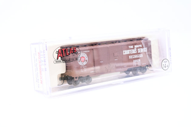 Atlas N Gauge 38824 Seaboard Air Line 40ft Double Door Box Car No.22458 - Boxed