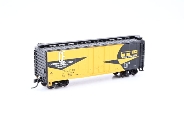 Atlas N Gauge 50001815 Transport Leasing Company Yellow & Black 40ft Plug Door Box Car No.10 - Boxed