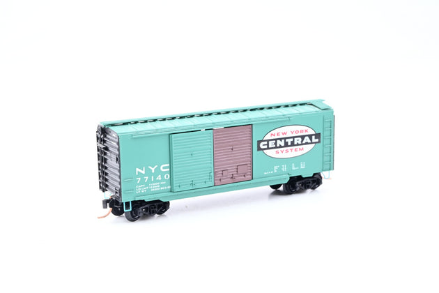 Micro-Trains N Gauge 23300 New York Central Green 40ft Standard Double Door Box Car No.77140 - Boxed