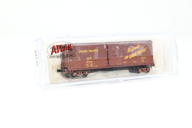 Atlas N Gauge 45823 Union Pacific Brown USRA Steel Rebuilt Box Car No.181586 - Boxed