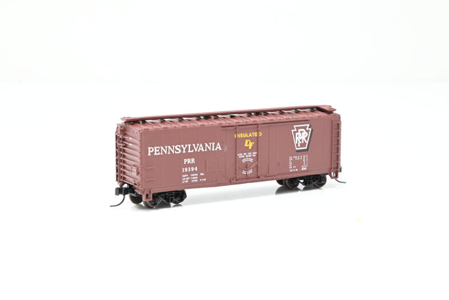 Atlas N Gauge 33215 Pennsylvania Railroad Brown 40ft Plug Door Box Car No.19394 - Boxed
