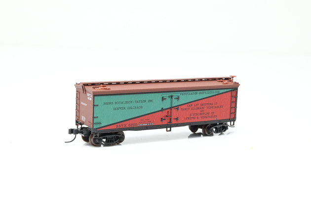 Atlas N Gauge 41510 Bourk-Donaldson Red & Green 40ft Wood Reefer Car No.6200 - Boxed