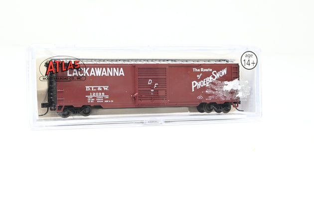 Atlas N Gauge 38904 DL&W 'Lackawana' Brown 50ft Single Door Box Car No.12098 - Boxed