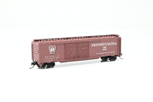 Atlas N Gauge 36053 Pennsylvania Railroad Brown 50ft Double Door Box Car No.85280 - Boxed