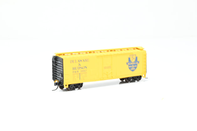 Atlas N Gauge 33104 Delaware & Hudson Yellow 40ft Plug Door Box Car No.20067 - Boxed