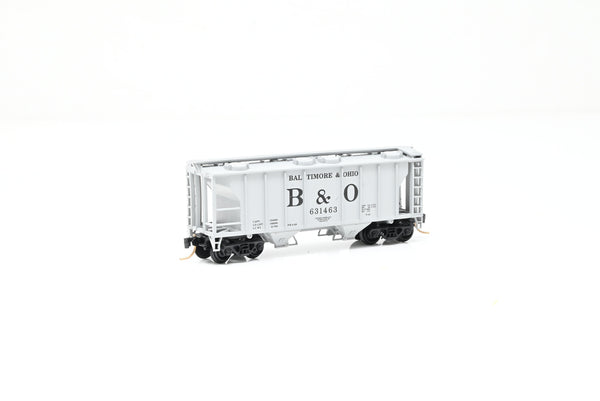 Atlas N Gauge 5820 B&O Grey 2-Bay Hopper Car No.631463 - Split from Pack, Boxed
