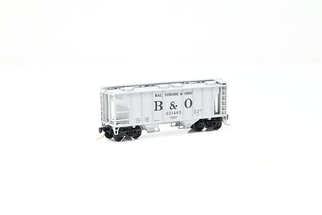 Atlas N Gauge 5820 B&O Grey 2-Bay Hopper Car No.631463 - Split from Pack, Boxed