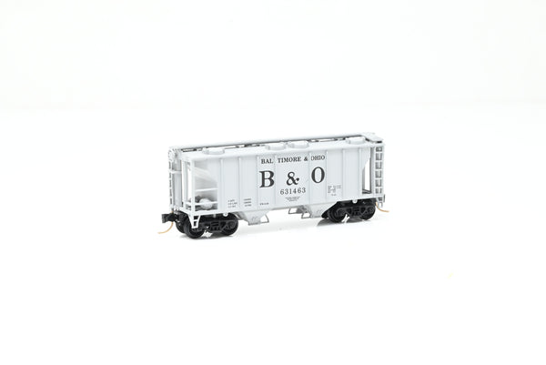 Atlas N Gauge 5820 B&O Grey 2-Bay Hopper Car No.631463 - Split from Pack, Boxed