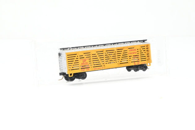 Atlas N Gauge 2411 Union Pacific Yellow 40ft Wood Stock Car No.291259 - Boxed