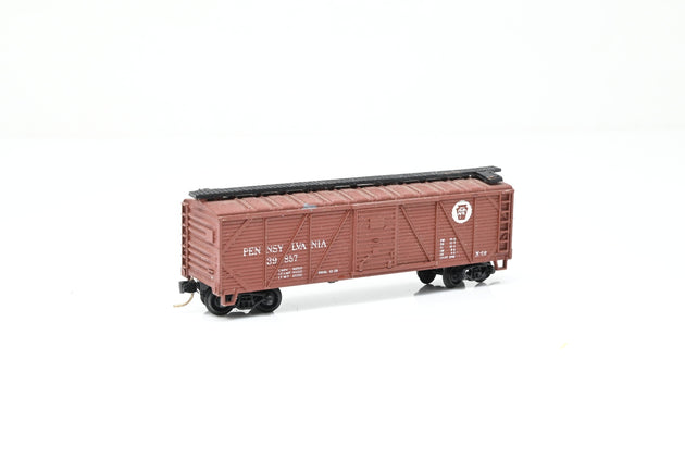 Atlas N Gauge 2363 Pennsylvania Railroad Brown 40ft Single Door Box Car No.39857 - Boxed