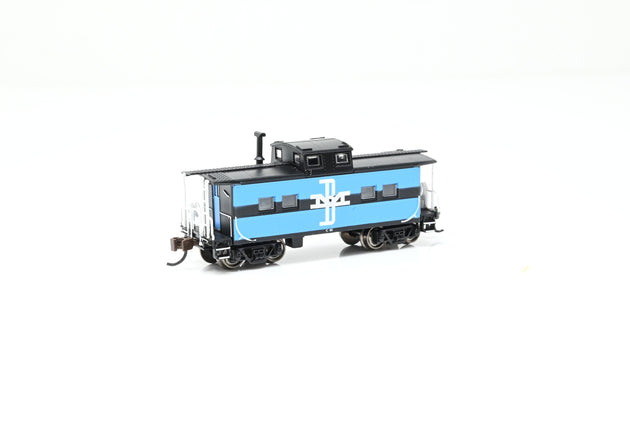 Bachmann N Gauge 16860 Boston & Maine Blue Northeast Steel Caboose No.C91 - Boxed