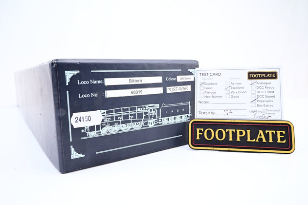 ACE Trains Coarse Scale O Gauge BR Green Early Emblem Class A4 No.60019 'Bittern' - Boxed
